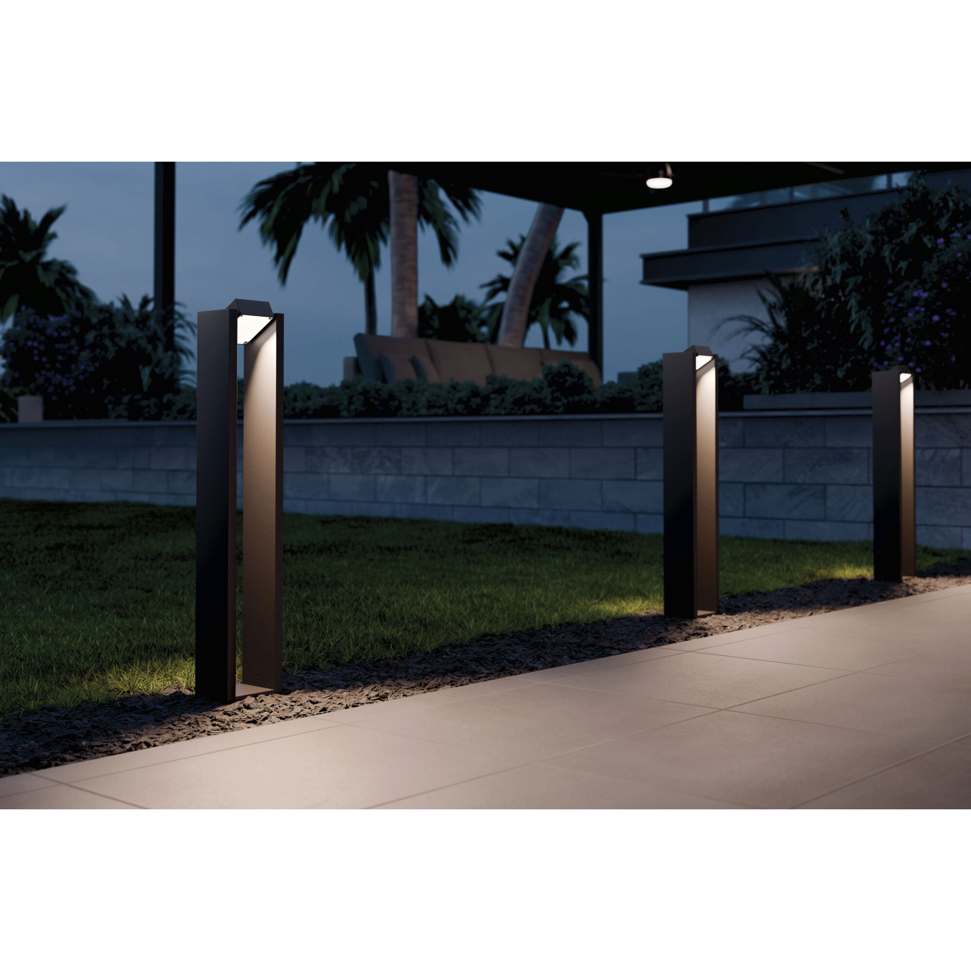 Independence 12 AC/DC 5 watt Textured Black Aimed Bollard in 3000K